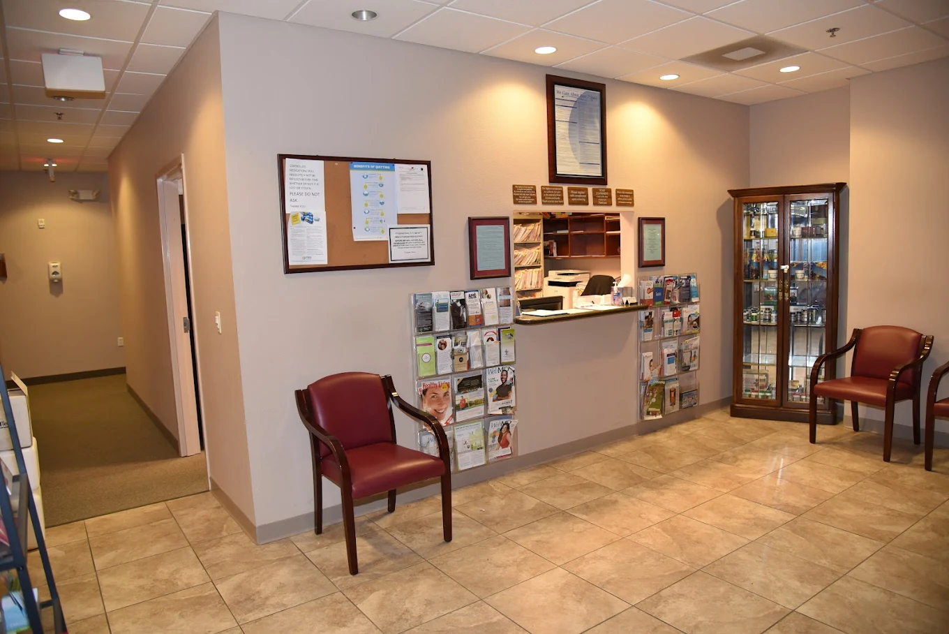 Reception and waiting area
